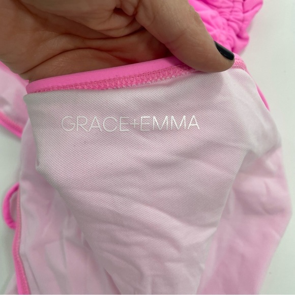 NEW GRACE + EMMA paradise radiance monokini in pink Pearl Shoulder Strap Large - Picture 13 of 16